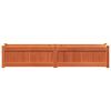 vidaXL Garden Planter Wax Brown Solid Pine Wood 59.1x12.2x12.2 in