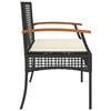 vidaXL Garden Bench Black and brown