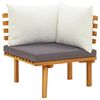 vidaXL Garden Lounge Set Dark grey, White