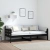vidaXL Day Bed Black Solid pine wood 35.4 x 74.8 in