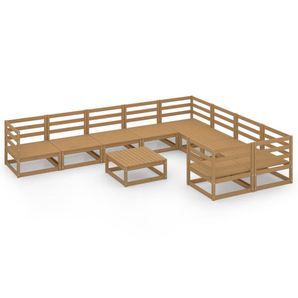 vidaXL Garden Lounge Set Honey brown Solid pinewood Large Modular