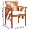 vidaXL Dining Chair Set of 2 Brown Solid acacia wood Medium