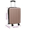 vidaXL Suitcase Folding Rose Gold 34 x 23 x 55.5 cm ABS Plastic