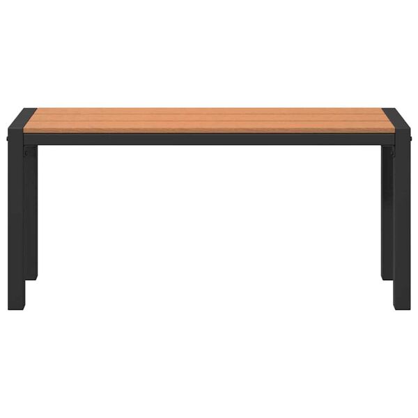 vidaXL Garden Bench Brown 100 x 28 x 45cm Steel
