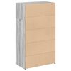 vidaXL Highboard Grey Sonoma Engineered Wood Medium Highboard
