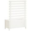 vidaXL Patio Planter with Rack White 31.1x15.6x44.9" Solid Wood Pine