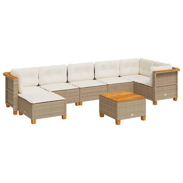 vidaXL Garden Sofa Set Beige