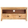vidaXL TV Cabinet Brown Rough Mango Wood Medium TV Cabinet Rectangular