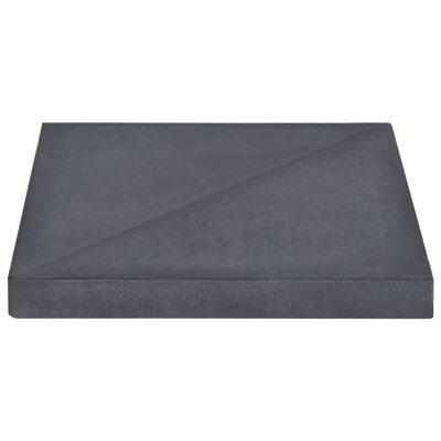 vidaXL Umbrella Weight Plate Black Granite Square 33.1 lb