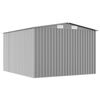 vidaXL Garden Shed Grey Galvanized Steel Large Sliding Components