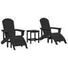 vidaXL Garden Lounge Furniture 3 pcs Black 38 x 38 x 46cm Plastic