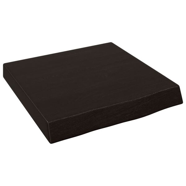vidaXL Bathroom Countertop Dark Brown 15.7 x 15.7 x (0.8-2.4) " Treated Solid Wood