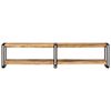 vidaXL TV Cabinet Natural wood grain and black metal Solid mango wood, Metal