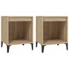 vidaXL Bedside Cabinet Set of 2 Sonoma oak Engineered wood