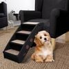 vidaXL Dog Stair Black PP (polypropylene), felt Medium Foldable