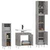vidaXL Bathroom Furniture Set Concrete grey Engineered wood, metal Medium