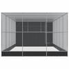 vidaXL Aviary Silver Galvanized Steel Large Durable Aviary