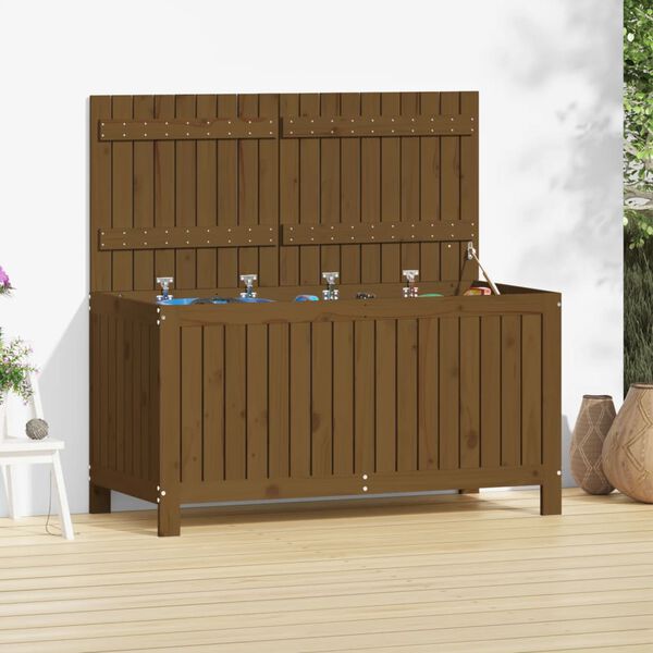 vidaXL Garden Storage Box Honey brown Solid pinewood Medium