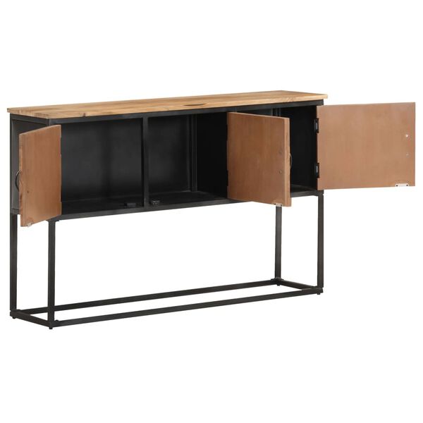vidaXL Sideboard Natural wood with grey iron base Solid Acacia wood, Iron