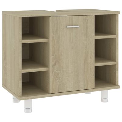 vidaXL Bathroom Cabinet Sonoma Oak 23.6"x12.6"x21.1" Engineered Wood