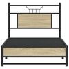 vidaXL Bed Frame Sonoma oak Engineered wood and steel Small Single