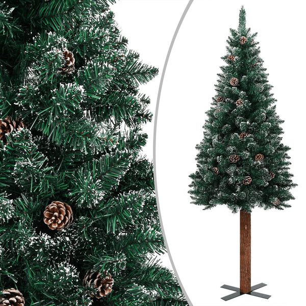 vidaXL Christmas Tree Green with white snow tips