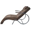 vidaXL Chaise Lounge Brown Suede look fabric Medium Ergonomic