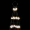 vidaXL LED Christmas Tree on Flagpole 1534 LEDs Cold White 196.9"
