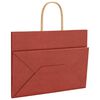 vidaXL Paper Bags 50 pcs with Handles Red 12.6x6.7x9.8"