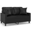 vidaXL 2-seater Sofa Black