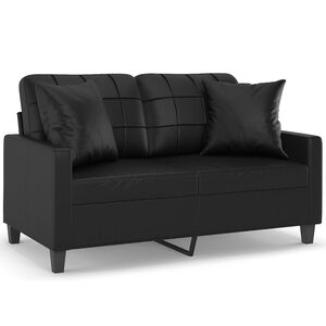 vidaXL 2-seater Sofa Black