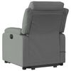 vidaXL Stand Up Massage Recliner Chair Dark Grey Polyester, Metal, Plywood