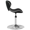 vidaXL Dining Chair Black Faux leather, Chrome Adjustable Swivel