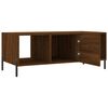 vidaXL Coffee Table Brown Oak Engineered Wood Medium Coffee Table