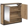 vidaXL Wall Shelf with Shelf Artisan Oak 25.59 x 7.87 x 23.62 in