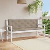 vidaXL Garden Bench Cushion Set of 2 Taupe Oxford Fabric (100% polyester)