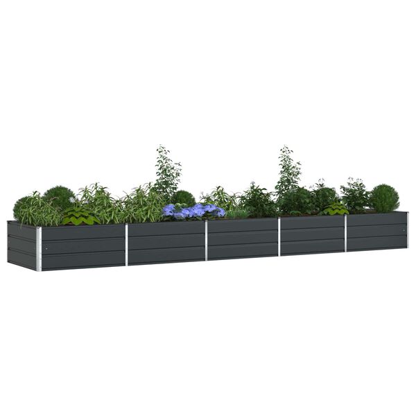 vidaXL Planter Anthracite 195 x 100 x 45 cm Galvanised Steel
