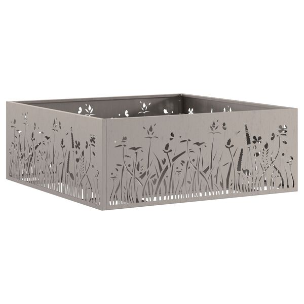 vidaXL Fire Pit Brown 31.5" x 31.5" x 11.8" Weathering steel