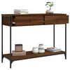 vidaXL Console Table Brown Oak Engineered Wood 39.4x13.6x29.5 in