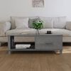 vidaXL Coffee Table Dark Grey Solid pinewood, MDF 39.4 x 21.7 x 13.8 in