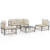 vidaXL Garden Lounge Set Anthracite Poly Rattan Standard Modular
