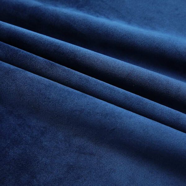 vidaXL Blackout Curtains 2 pcs with Hooks Velvet Dark Blue 55.1x96.5"