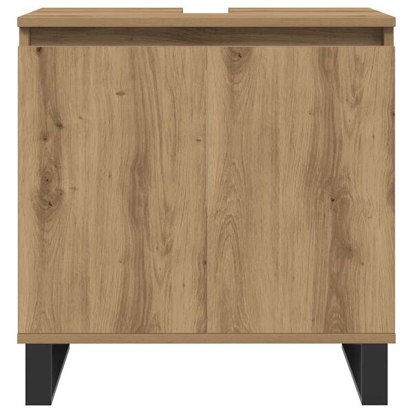 vidaXL Bathroom Cabinet Artisan Oak 22.8x13.0x23.6" Engineered Wood