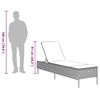 vidaXL Patio Sun Lounger Brown