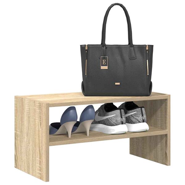 vidaXL Shoe Rack Sonoma oak Engineered wood Small Stackable Shoe Rack