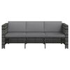 vidaXL Garden Sofa Set Grey and Dark Grey