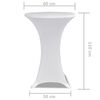 vidaXL Table Cover Set of 2 White 90% Polyester, 10% Elastane Ø 23.6 in