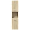 vidaXL Bathroom Furniture Set Sonoma Oak, White Engineered Wood, Ceramic