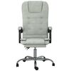 vidaXL Massage Office Chair Light gray Velvet, metal, plywood Medium
