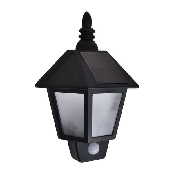 vidaXL Wall Lantern Set of 2 Black ABS Medium Lights Wall Lantern